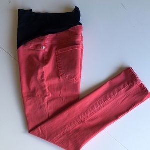 Liverpool Maternity Coral Red Skinny Leggings Jeans Size 4